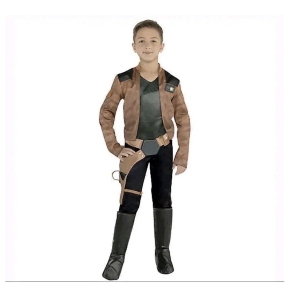 Han Solo Star Wars 4 Piece Child Kids Costume Size large 12-14 Disney New